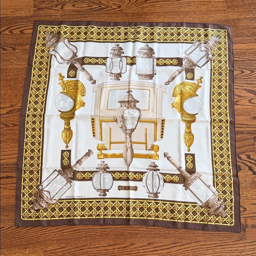 Hermés Feux De Route Silk scarf